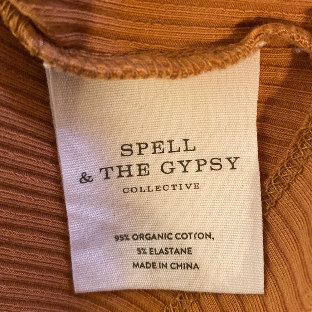 NWT Spell Cosmos Rib Tank Turmeric size Large - Picture 5 of 12